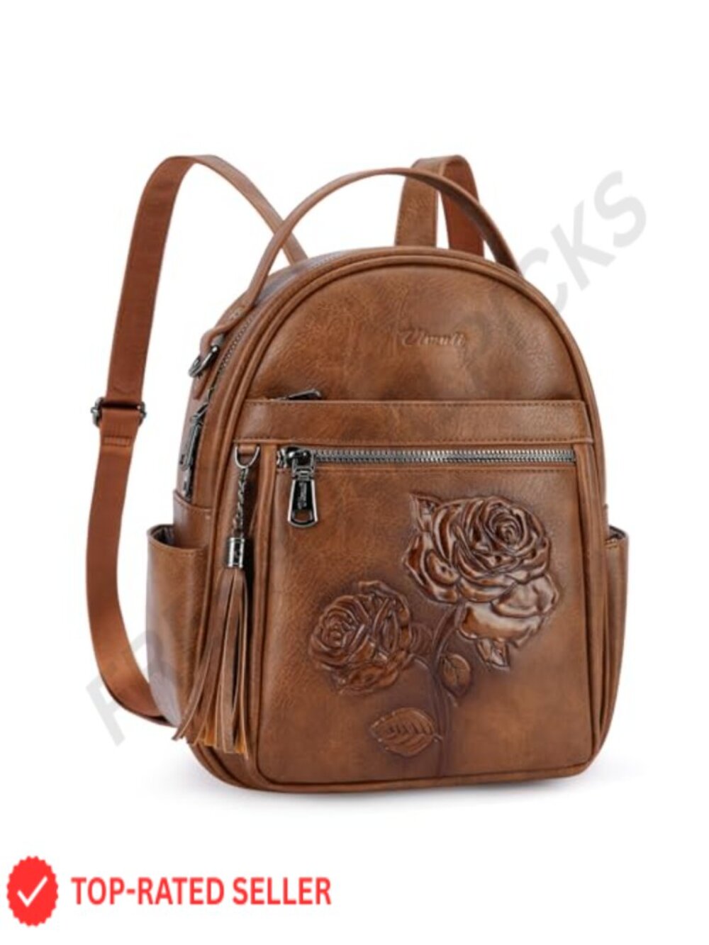 Vegan Leather Mini Backpack Purse for Women Waterproof Travel Daypack